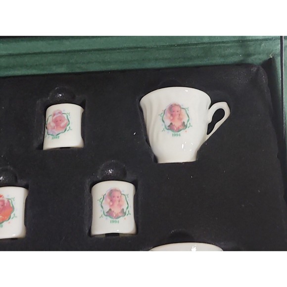 Vintage Chilton-Globe Holiday Barbie China Tea Dishes 1992-1995 COA In Box - Picture 9 of 16